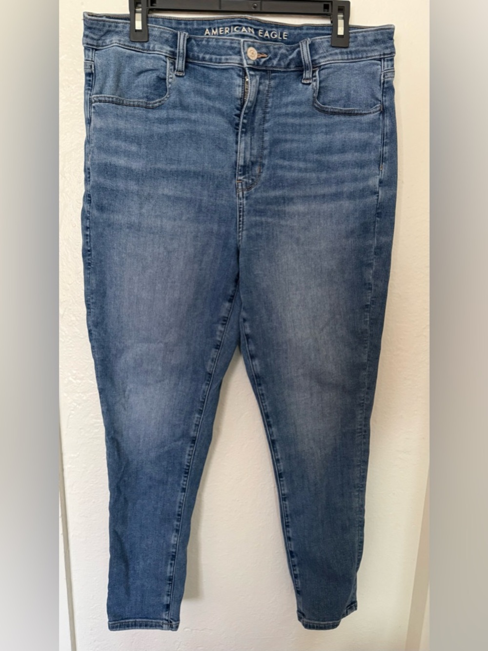 American Eagle Next Level Stretch Women's Regular Fit Blue Denim Jeans - size 16